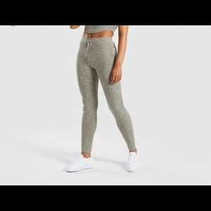 Gymshark slounge leggings washed khaki marl 4